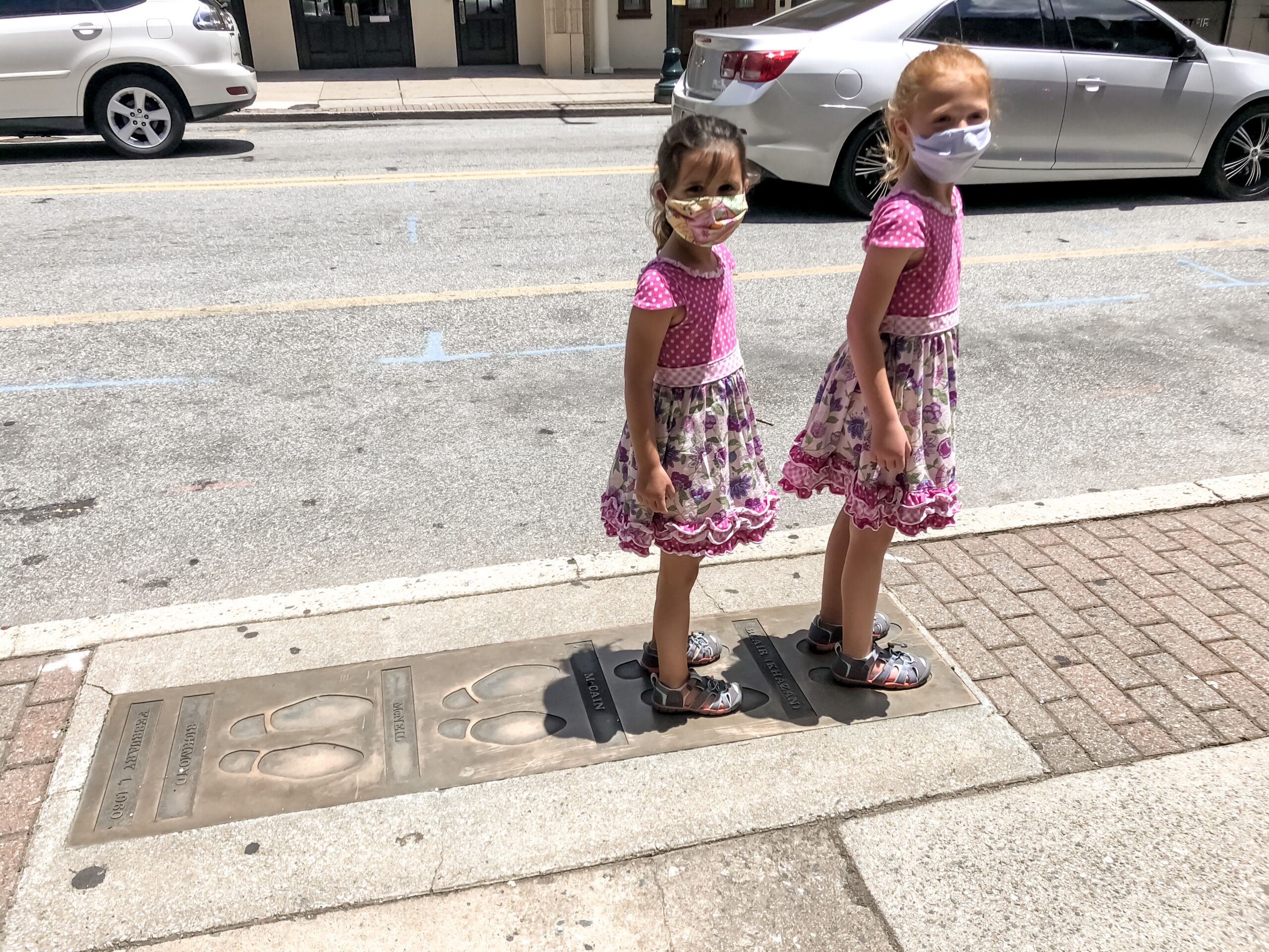 Walking in the shoes of the four students who started the lunch counter sit in. Greensboro, NC outside of the International Civil Rights Center & Museum.