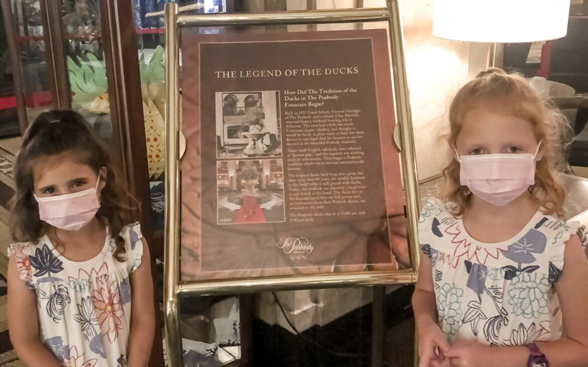 Girls in Masks at the Peabody Hotel in Memphis, TN. 2020 is OVER!