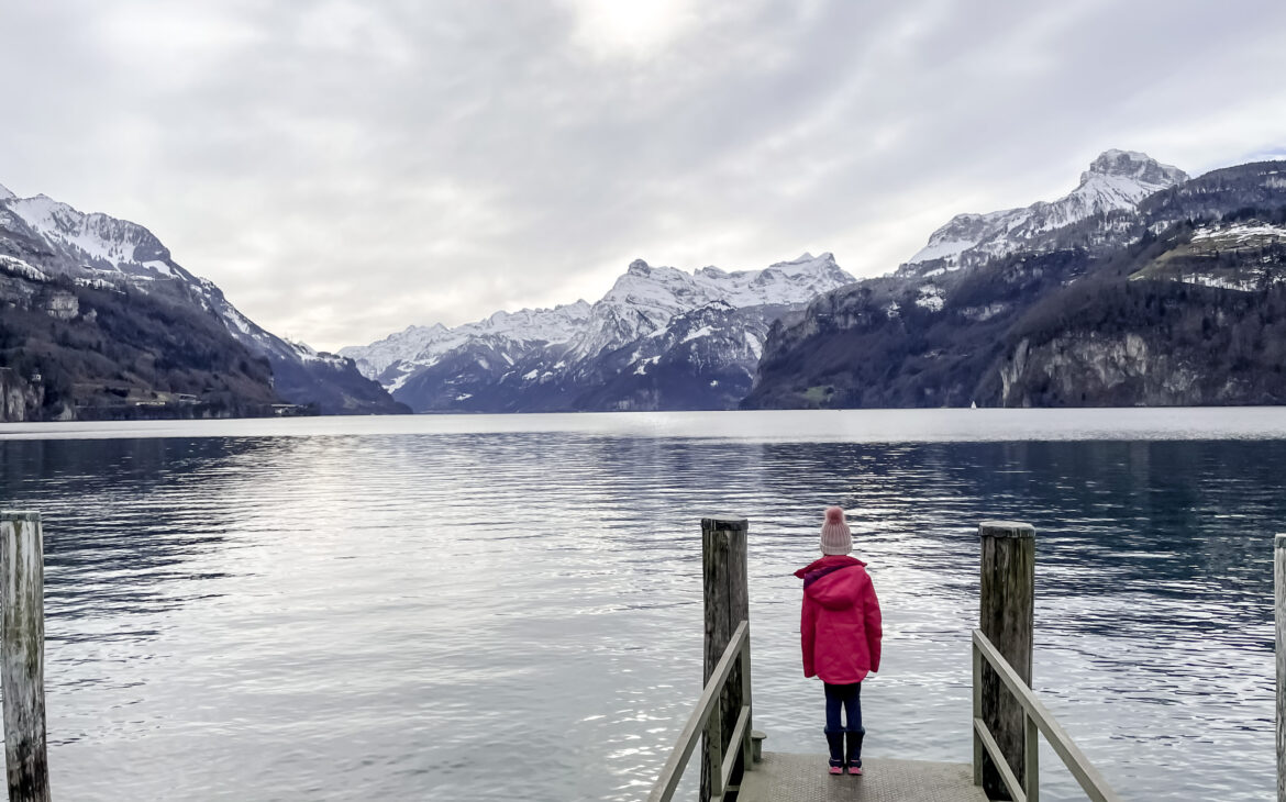 Emma at Lake Lucerne - Traveling with Moody Children